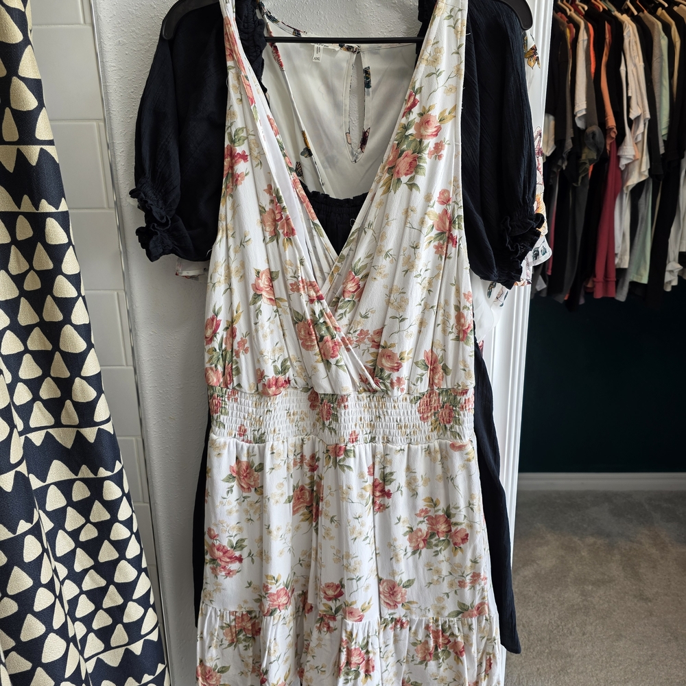 American Eagle Outfitters Pink and Orange Sleeveless Jumpsuit